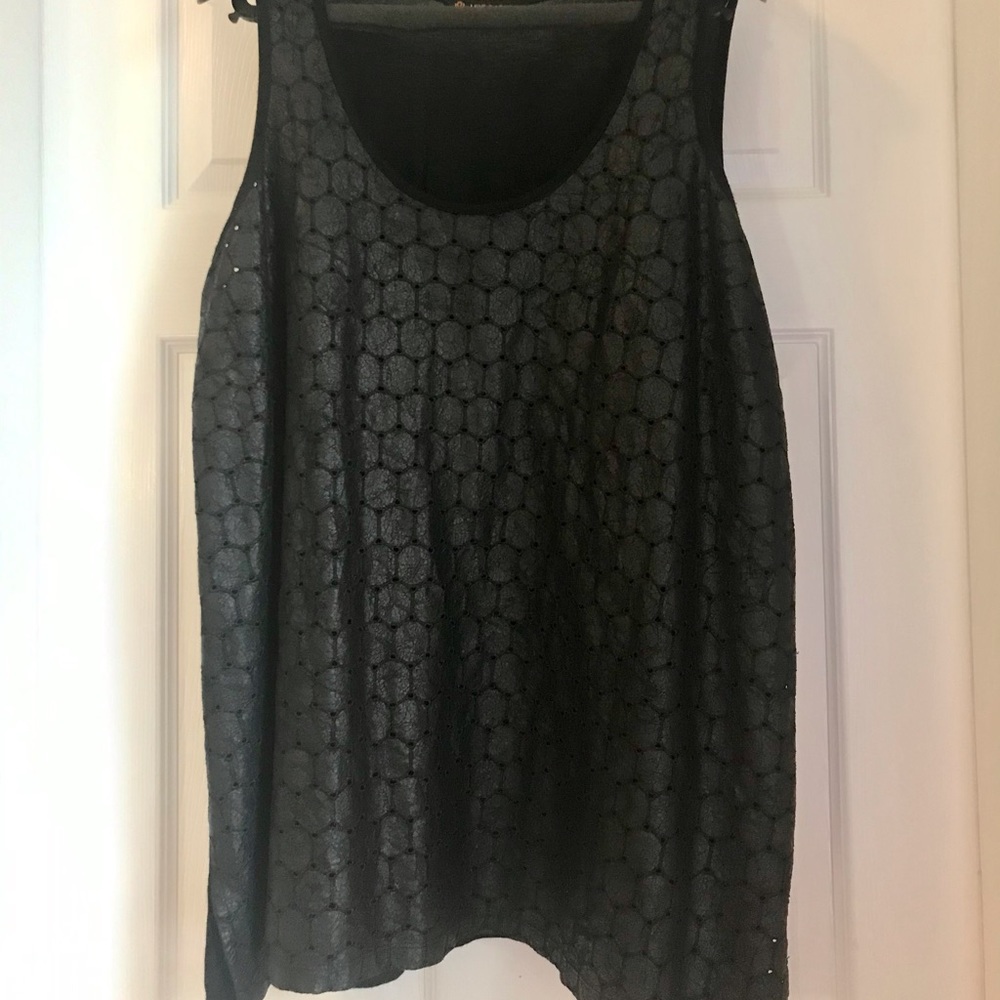 Faux leather tank